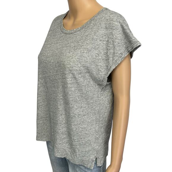 2/$15 J. Crew Drop Shoulder T-Shirt Gray Short Sleeve Cotton AS024 Size M - Picture 4 of 13